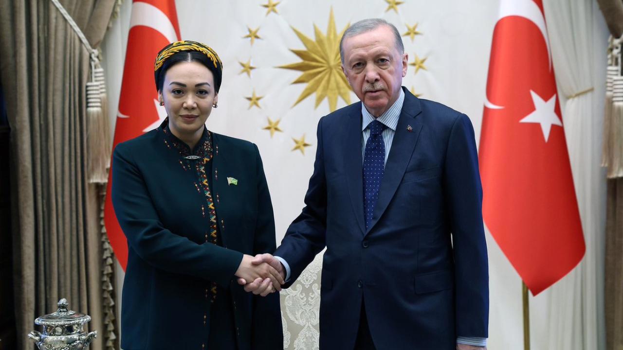 Cumhurbaşkanı Erdoğan, Dünyagözel Gulmanova'yı kabul etti