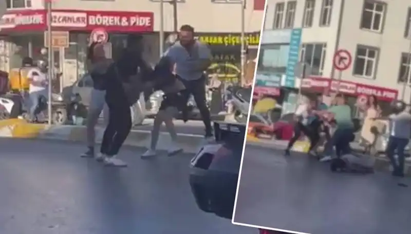 Esenyurt'ta Motosikletli İki Kadına Şok Eden Dayak Olayı!
